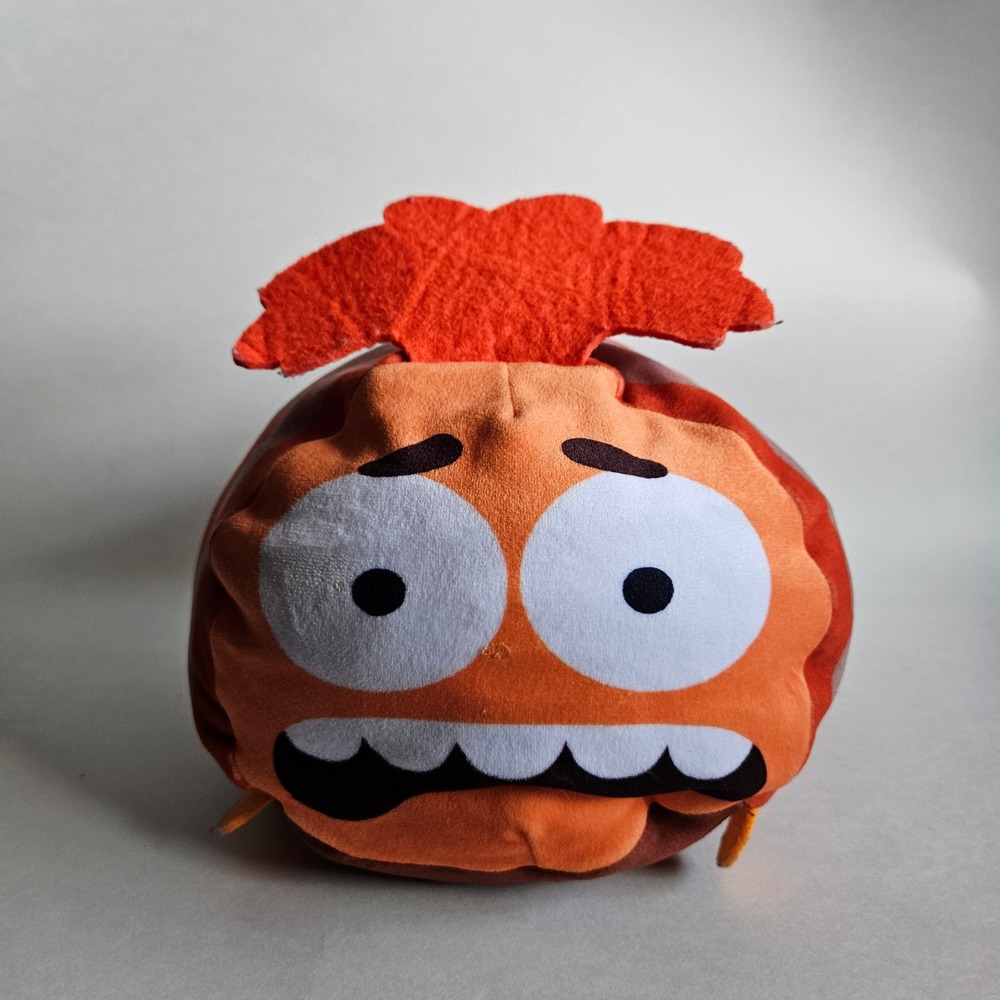 Disney Tsum Tsum Inside Out 2‎ Anxiety Plush Orange Brown Striped Medium 7 Inch